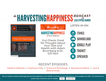 Tablet Screenshot of harvestinghappinesstalkradio.com